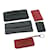 Autre Marque BOTTEGAVENETA INTRECCIATO Key Case Wallet Leather 5Set Black Red Auth bs8403  ref.1078166