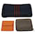 Hermès HERMES Wallet Leather Canvas 3Set Navy Orange gray Auth bs8397 Grey Navy blue  ref.1078179