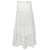 Alberta Ferretti Jupe mi-longue blanche en dentelle à œillets Coton  ref.1078327