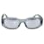 Versace Gafas de sol rectangulares grises con cabeza de Medusa Plástico  ref.1078347