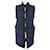Dior blue/Veste gilet noire en grosse maille Laine  ref.1078360