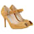 Manolo Blahnik Zapatos de tacón con puntera color canela Camello Suecia  ref.1078388