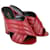 Gucci Sandálias Slide Crossover Vermelhas Vermelho Couro  ref.1078398