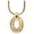 Collana con ciondolo con strass in oro Dior D'oro Metallo Placcato in oro  ref.1078561