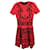 Alexander McQueen Floral Jacquard Knit Dress in Red Viscose Cellulose fibre  ref.1078602