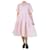 Victoria Beckham Rosafarbenes, transparentes, strukturiertes Hängerkleid – Größe M Pink  ref.1078642