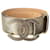 Chanel 08Ceinture large en cuir de veau métallisé or clair avec boucle CC Taille 90/36 Doré Bijouterie dorée  ref.1078643