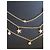 Djula Choker catene con stella triplo diamante D'oro - vista 4