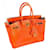 Hermès Birkin 35 laranja Couro  ref.1078835