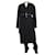 Acne Schwarzer Maximantel aus Wolle mit gepolsterten Schultern – Größe UK 14  ref.1078882