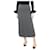Chanel Falda midi de punto de cashmere gris - talla UK 12 Cachemira  ref.1078887