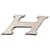 Hermès Hermes :  Fivela de cinto HERMES Paris H Speed em metal paládio escovado cinza médio. Grande : 32 mm. Prata  ref.1078910