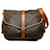 Louis Vuitton Brown Monogram Saumur 35 Leather Cloth  ref.1078934