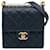 Chanel Blue Small Chic Pearls Flap Bag Navy blue Leather  ref.1078979