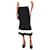 Victoria Beckham Falda midi de canalé negra - talla US 2 Negro Viscosa  ref.1079431