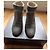 Botines Chanel de cuero gris con logo CC - vista 2