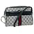 GUCCI GG Canvas Sherry Line Shoulder Bag Gray Red Navy 010 378 auth 53344 Grey Navy blue  ref.1079796