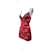 Christian Dior mini dress model “Paisley Flowers” Black Red Multiple colors Dark red Monogram Polyamide  ref.1079961