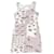 Vestido feminino com monograma Christian Dior2k flor de cerejeira de John Galliano Rosa Branco Algodão  ref.1080005