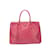 Prada Große, gefütterte Reißverschlusstasche von Saffiano Lux Pink Leder  ref.1080143