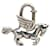 Hermès Hermes Silver Pegasus Cadena Lock Charm Silvery Metal  ref.1080333