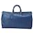 Louis Vuitton Keepall 50 Azul Couro  ref.1080551