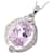& Other Stories Platinum Diamond Kunzite Pendant Necklace Silvery Metal  ref.1080599