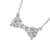 & Other Stories Platinum Diamond Bow Pendant Necklace Silvery Metal  ref.1080604