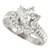 & Other Stories Platinum Diamond Flower Ring Silvery Metal  ref.1080613