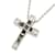 & Other Stories 18k Gold Diamond Cross Pendant Necklace Silvery Metal  ref.1080614