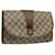 GUCCI GG Canvas Web Sherry Line Clutch Bag Beige Red Green 89 01 030 auth 54732  ref.1081025
