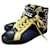 Hogan Basket Cuir Noir Jaune  ref.1081360