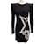 Vestido Balmain preto de manga comprida com enfeites de estrela de cristal Viscose  ref.1081443