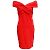 Haney Rotes schulterfreies Kleid