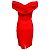 Haney Rotes schulterfreies Kleid - Ansicht 3