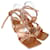 Bottega Veneta Metallic Rose Gold Knot Sandals Golden Leather  ref.1081531