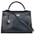 Hermès Black Box Calf Kelly Sellier 32 GHW-Tasche Schwarz Leder  ref.1081570