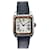 Cartier Santos 100 wrist watch Black Leather Pony-style calfskin  ref.1081662