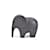 Hermès Peso de papel elefante de madeira Lao Preto  ref.1081665