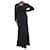Emilio Pucci Vestido maxi de seda preto com brilhantes - tamanho UK 12  ref.1081709