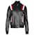 Saint Laurent Striped Detail Bomber Jacket in Black Lambskin Leather  ref.1082089