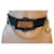 Cintura Chanel Vintage in pelle nera Nero  ref.1082638