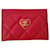 Chanel-Kartenhalter aus der Kollektion 23S Süßes Herz Rot Leder  ref.1082978