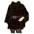 Fendi Selleria Jaqueta de pele de vison e zibelina marrom com cinto, casaco curto com laterais abertas $18000  ref.1083011