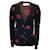Sonia Rykiel Black / Red Lips Print Wool Knit Cardigan Sweater  ref.1083049