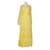 Ermanno Scervino Vestido largo de manga larga con detalle de corbata en el cuello amarillo Sintético  ref.1083145