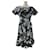 Dolce & Gabbana Vestido tricolor estampado floral com pregas de manga curta Sintético  ref.1083160