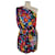 Saint Laurent Mehrfarbiges Gisele-Midikleid mit Zobelmuster und Blumenmuster Mehrfarben Synthetisch  ref.1083172