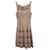 Alaïa Kleid mit quadratischem Ausschnitt aus beiger Seide  ref.1083249
