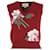 Gucci Knitted Floral Vest in Burgundy Wool Dark red  ref.1083252